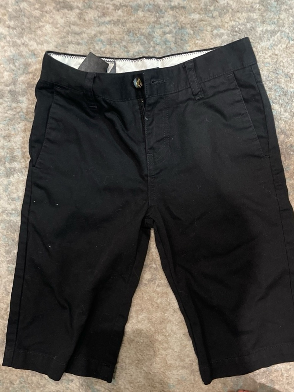 Volcom Black Chino Shorts - Slim Casual Fit